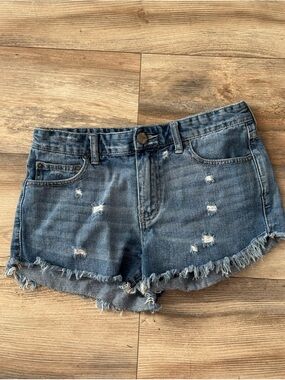 Free People Distressed Denim Shorts Medium Wash size 27